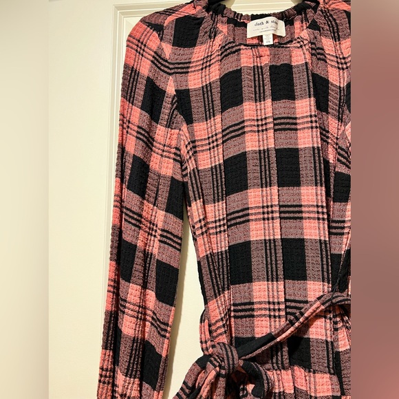 Anthropologie Cloth & Stone Daia Minj Plaid Dress - Petite Medium - Picture 5 of 8